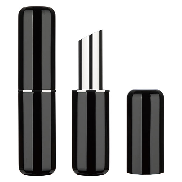 black magnetic round lipstick tube BL7258